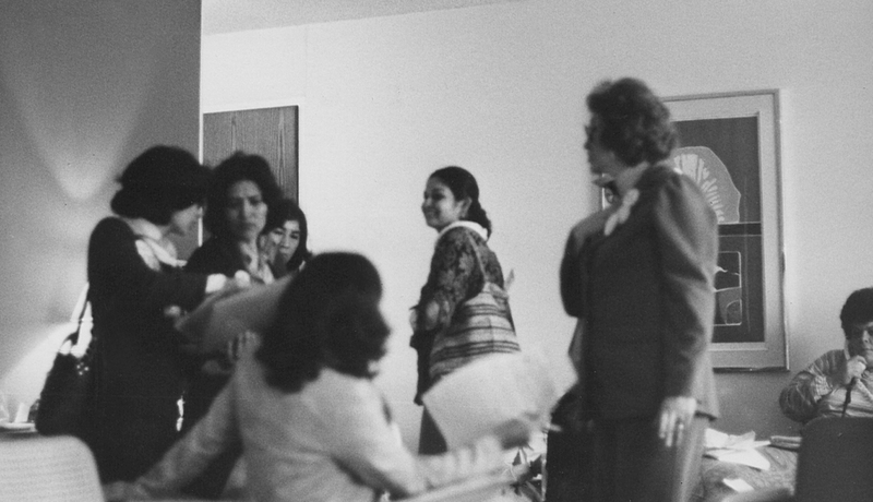 Chicanas meeting during IWY NWC 1977