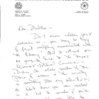 Handwritten letter from Marilyn Von Kohl to Martha Cotera